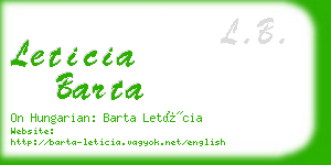 leticia barta business card